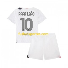 Camiseta AC Milan Rafael Leao 10 Niño Segunda Equipación 2023/2024